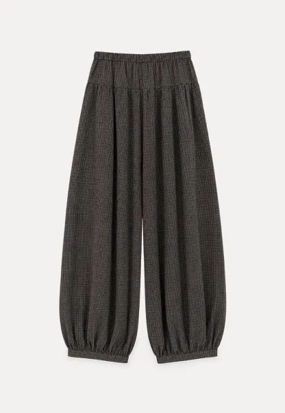 High Waist Drawstring Wide Leg Casual Pants