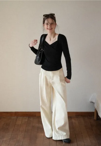 Elegant Long Sleeve Crop Top for Women