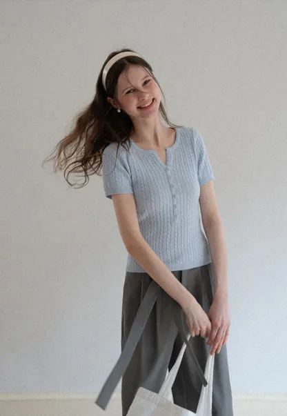 Wide leg casual pants with waist tie