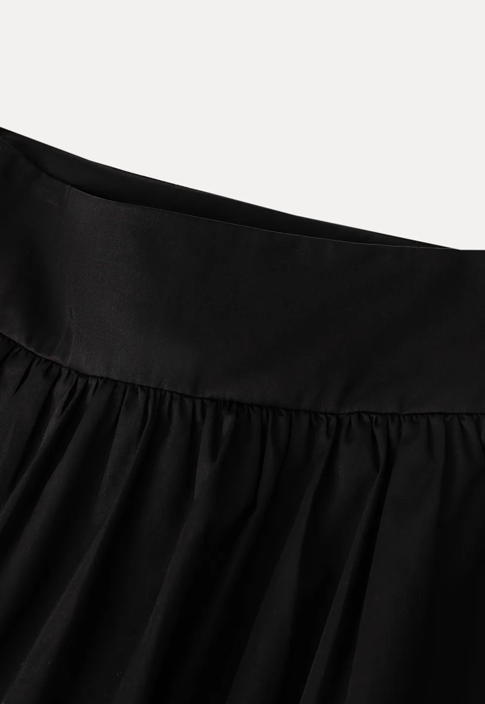 Pleated A-line Skirt with Elastic Waistband