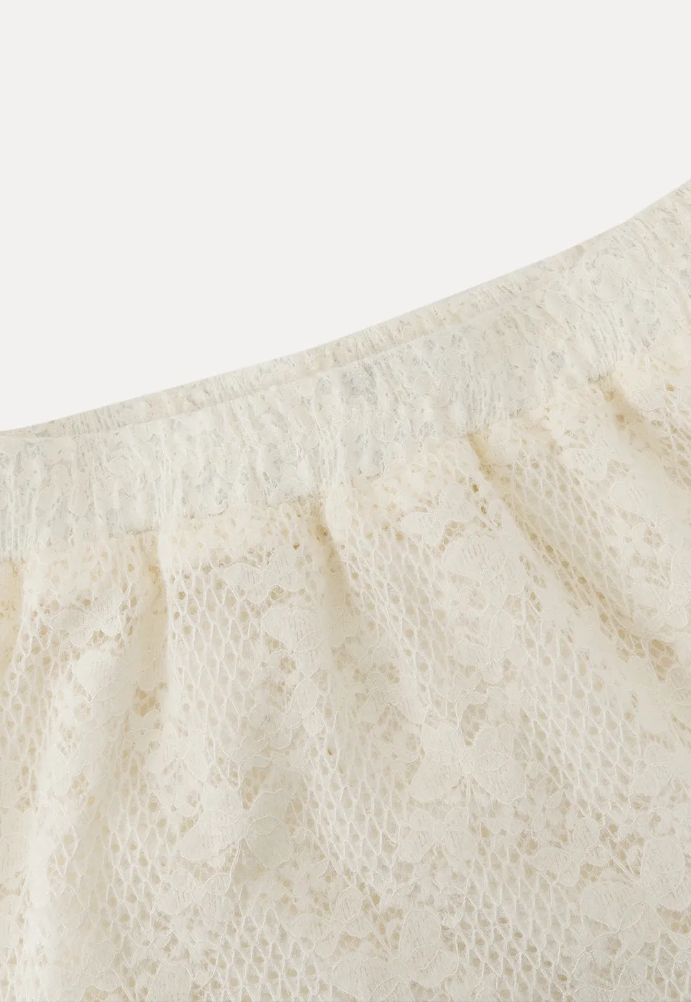 Lace Tiered Skirt with Ruffle Detail