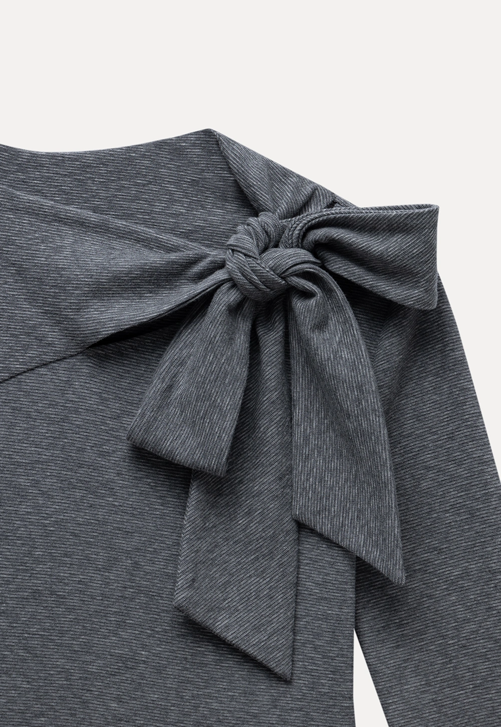 Relaxed Grey 2 Piece Outfit Long Sleeve Tee and Skirt