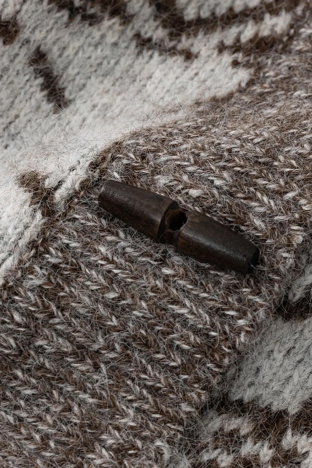 Vintage-Inspired Fair Isle Turtleneck Knit Sweater