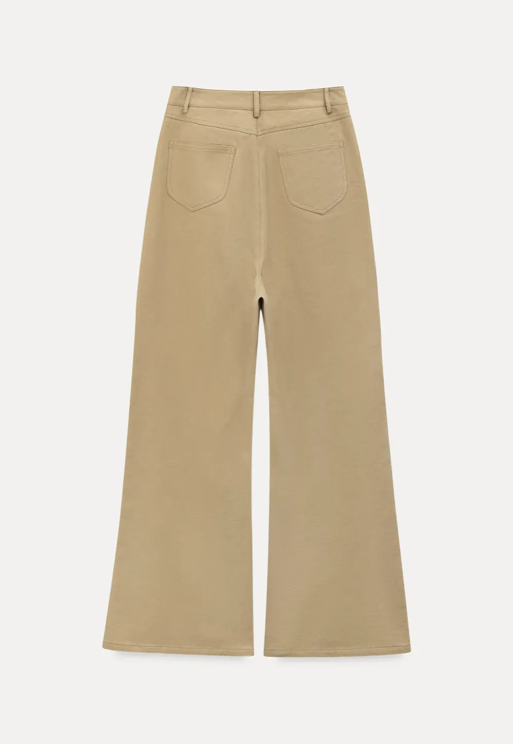 Wide Leg Casual Pants with Back Pockets
