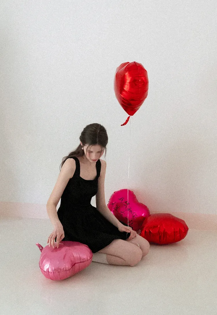 Sleeveless Square Neck Flared Mini Dress