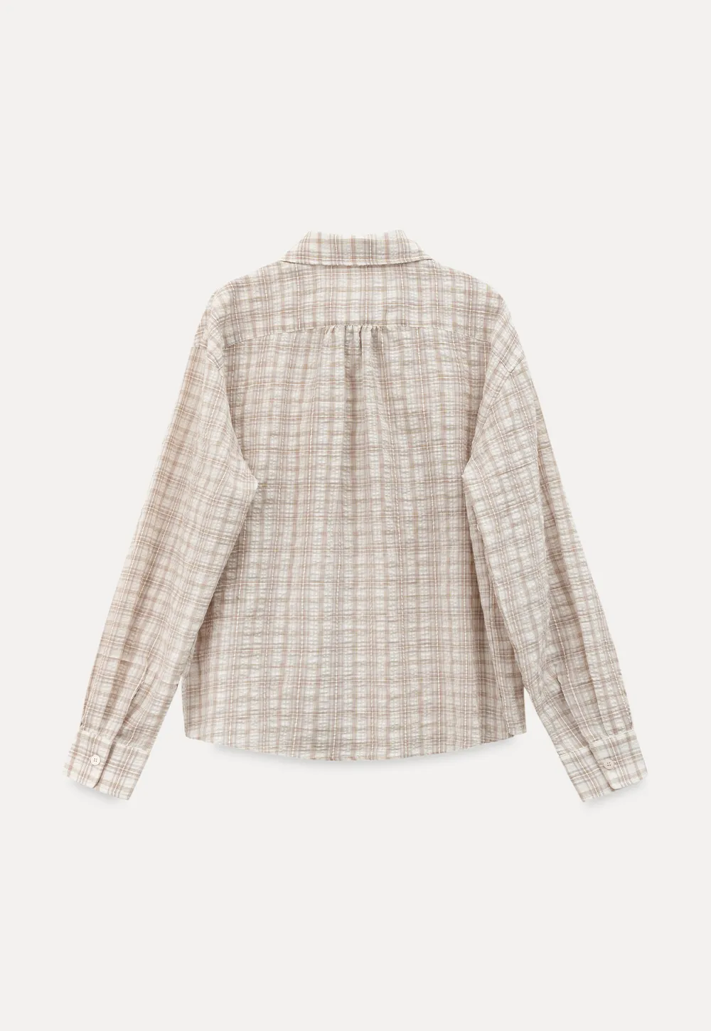 Plaid Shirt with Collar and Long Sleeves