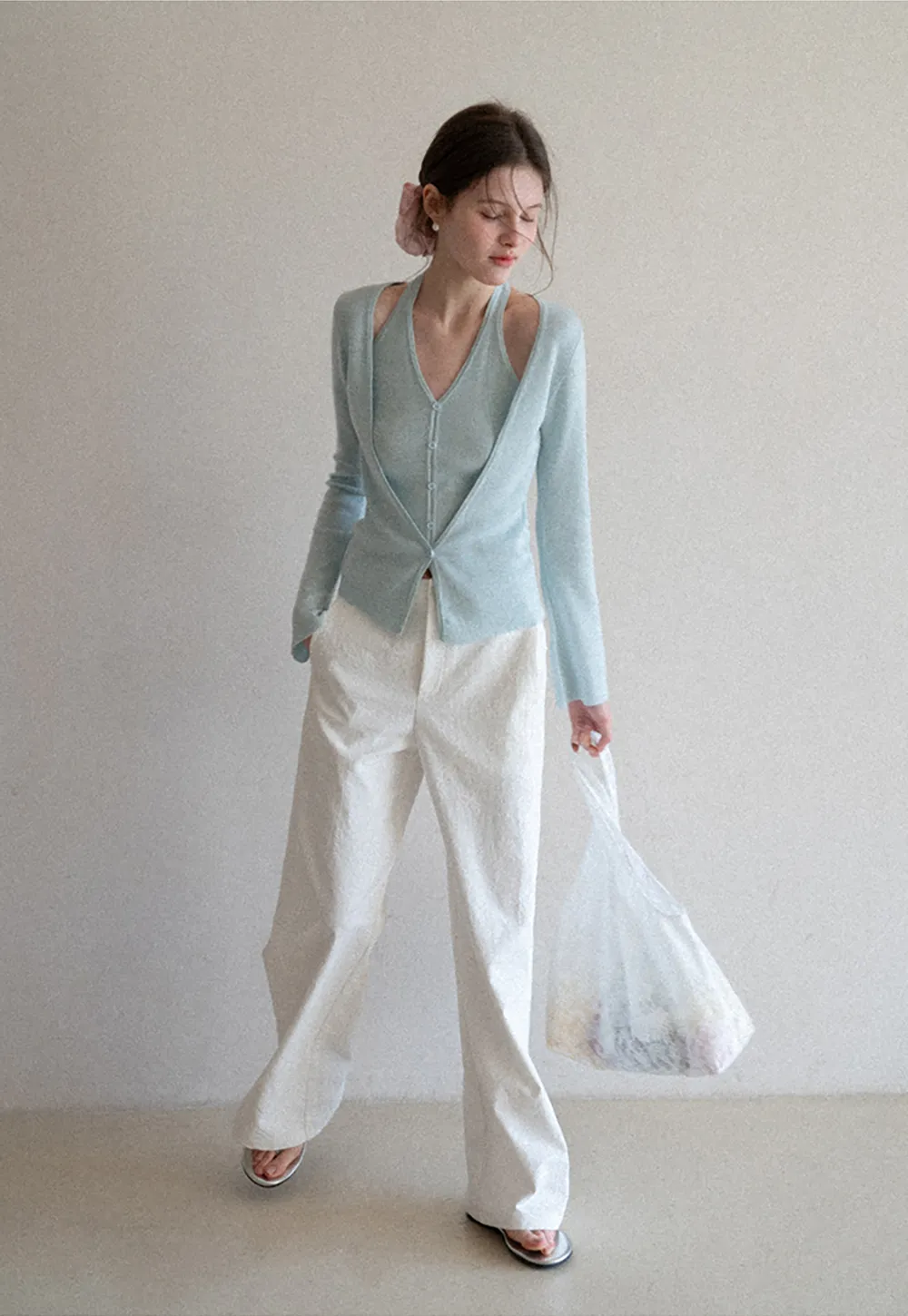 Wide Leg Casual Pants with Front Pockets