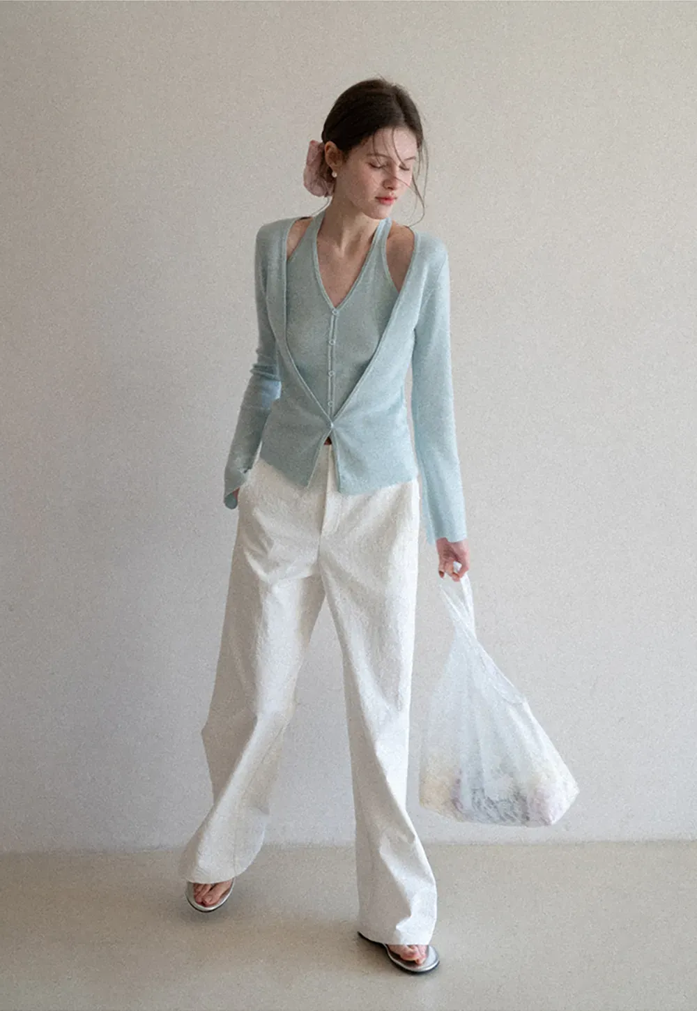 Wide Leg Casual Pants with Front Pockets