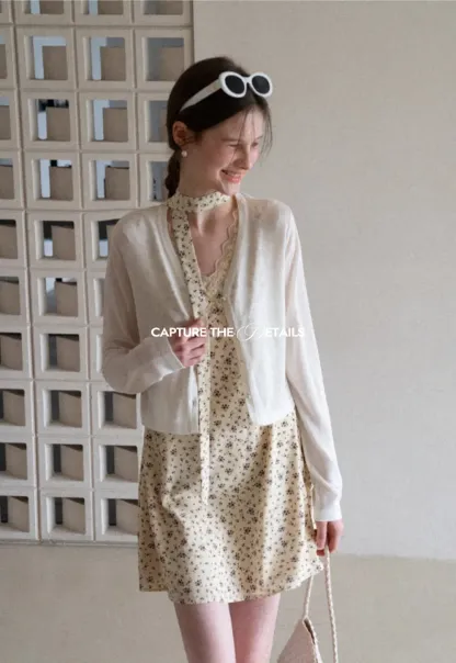 Lightweight Long Sleeve Cropped Knit Top