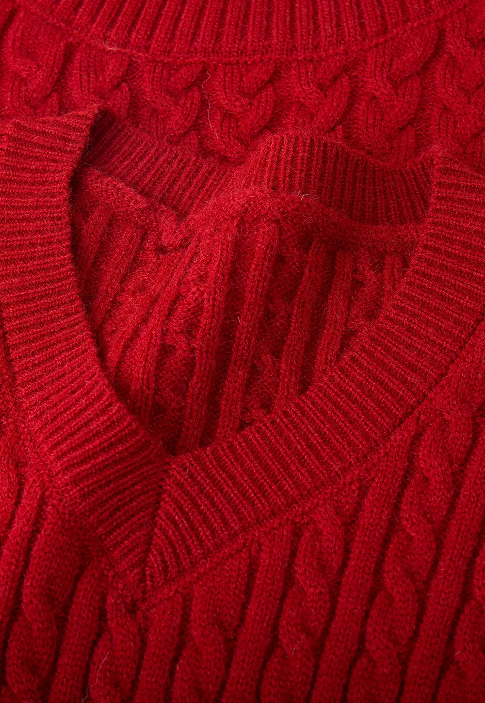 Turtleneck Cable Knit Sweater with Horse Pattern Stripe