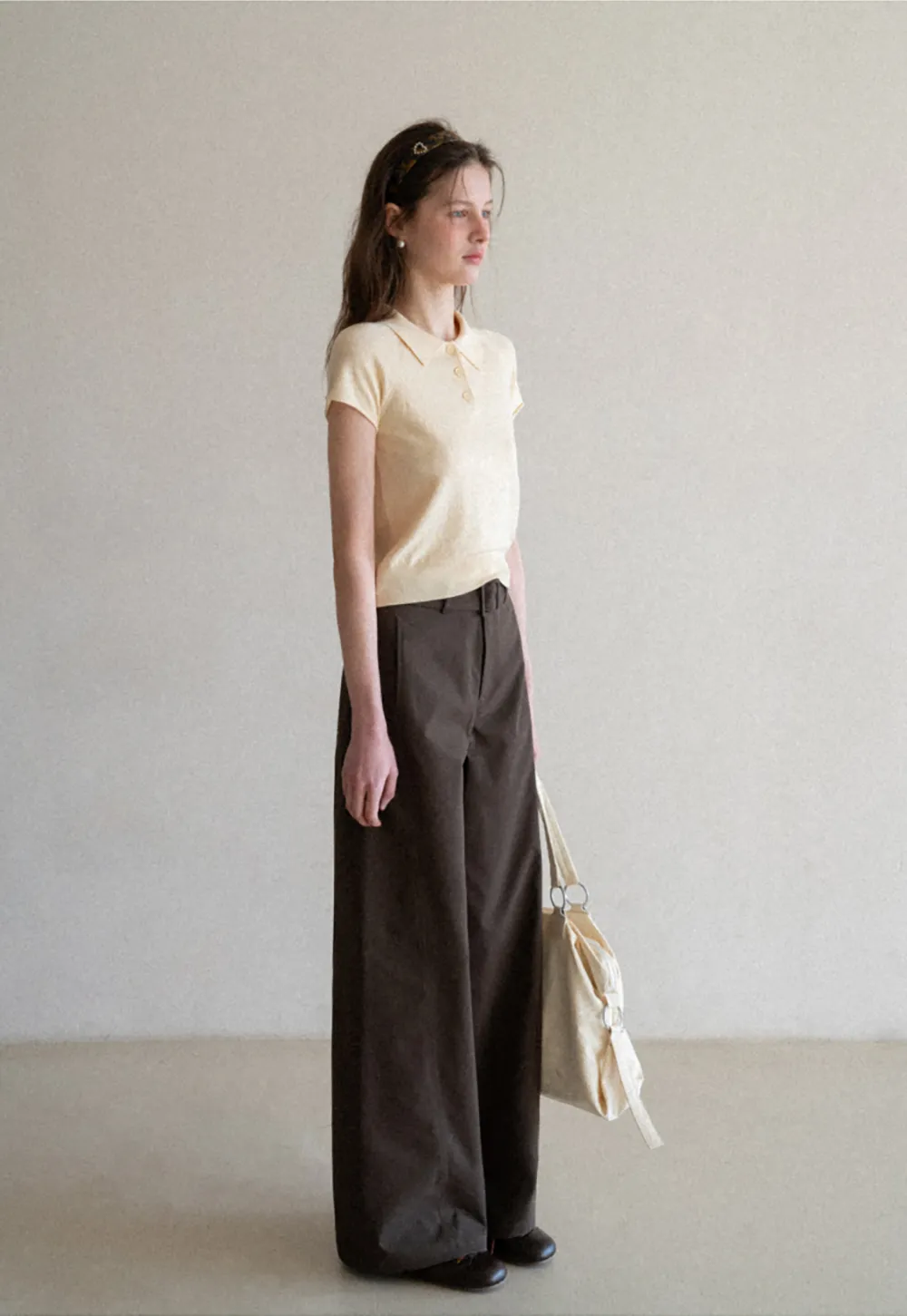 Wide Leg Casual Pants with Belted Waist