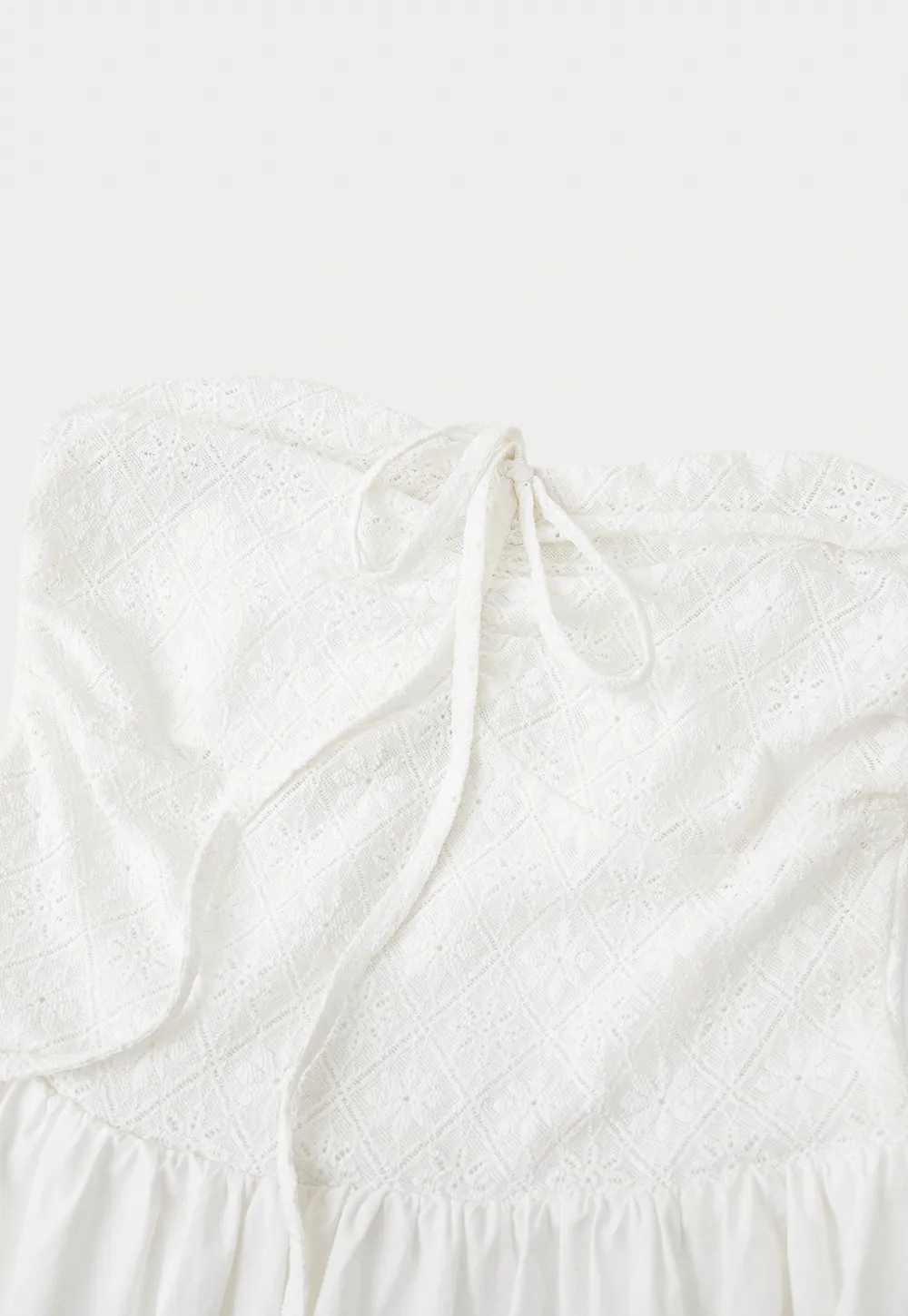 Strapless Maxi Dress with Front Bow Detail