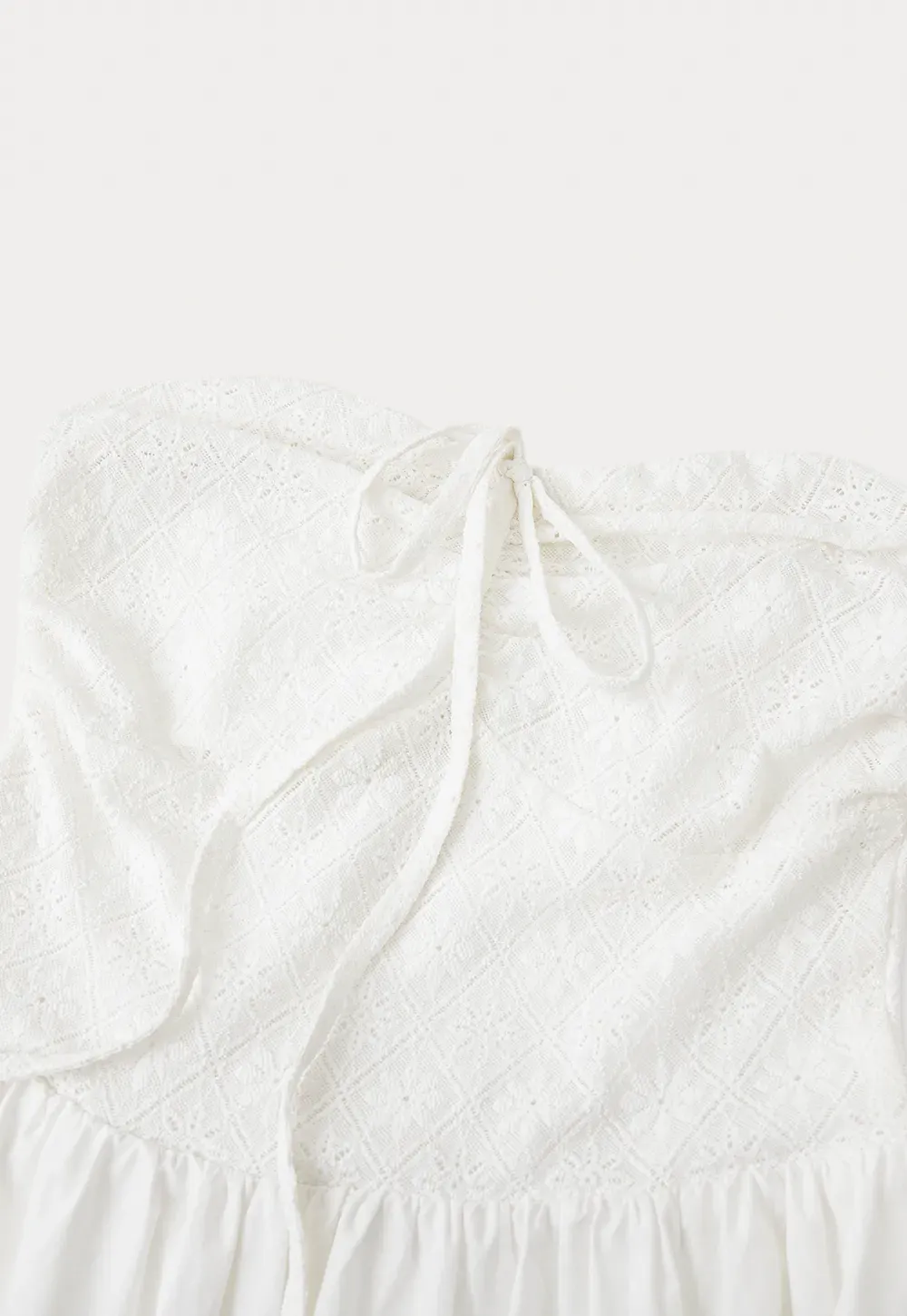 Strapless Maxi Dress with Front Bow Detail