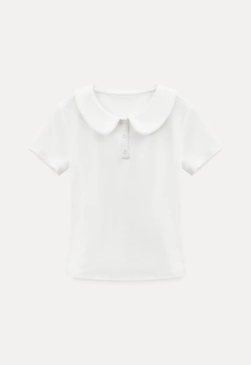 Short Sleeve Collared Button Front T Shirt
