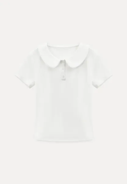 Short Sleeve Collared Button Front T Shirt