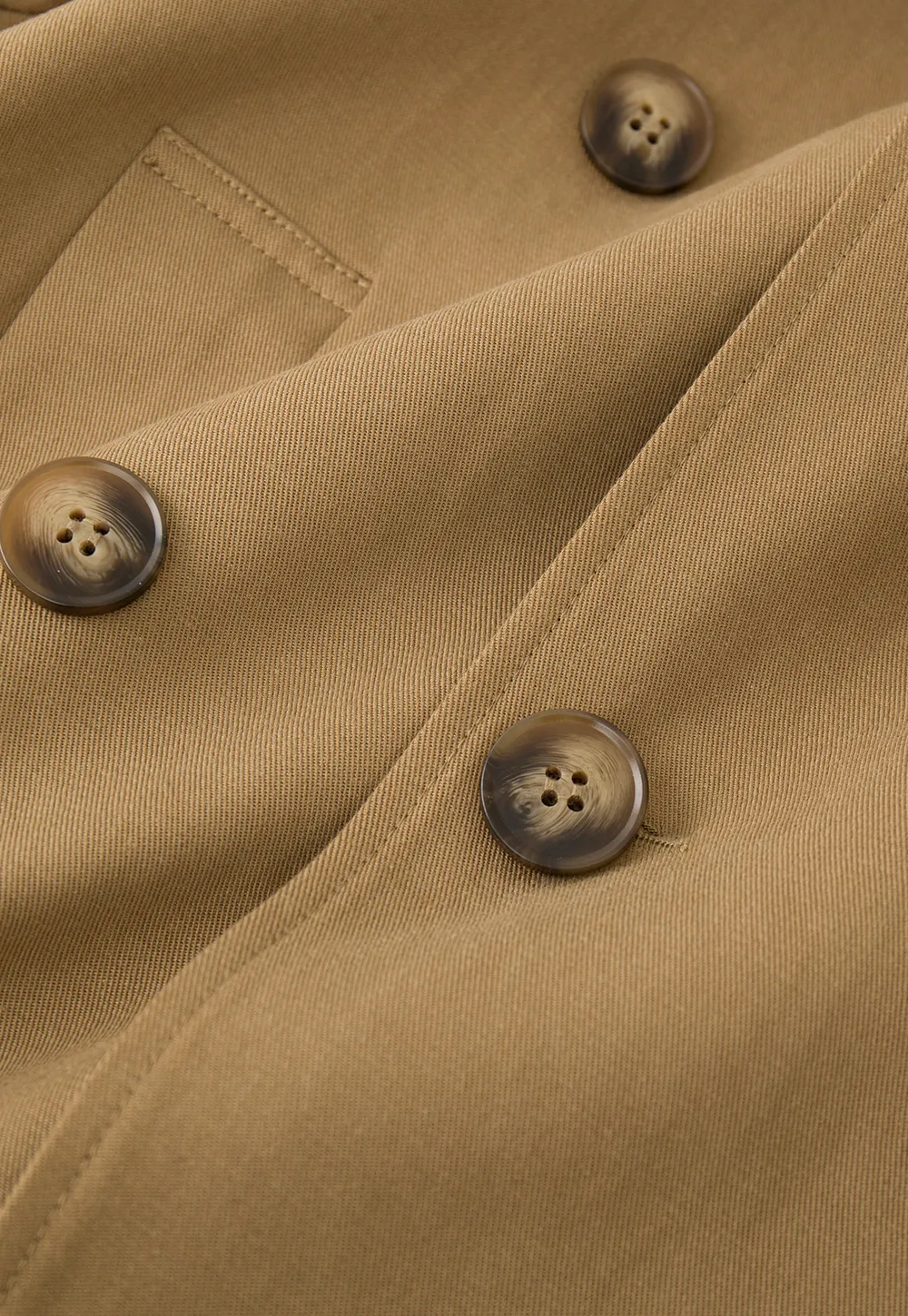 Double Breasted Short Jacket with Belted Waist