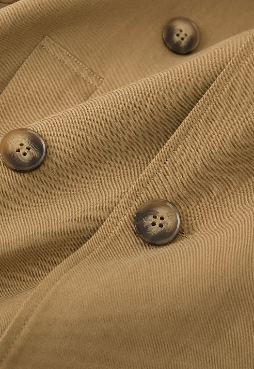 Double Breasted Short Jacket with Belted Waist