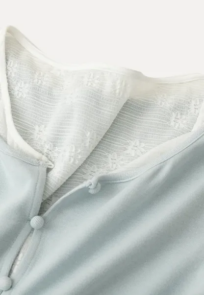 Short Sleeve T Shirt with Lace Trim