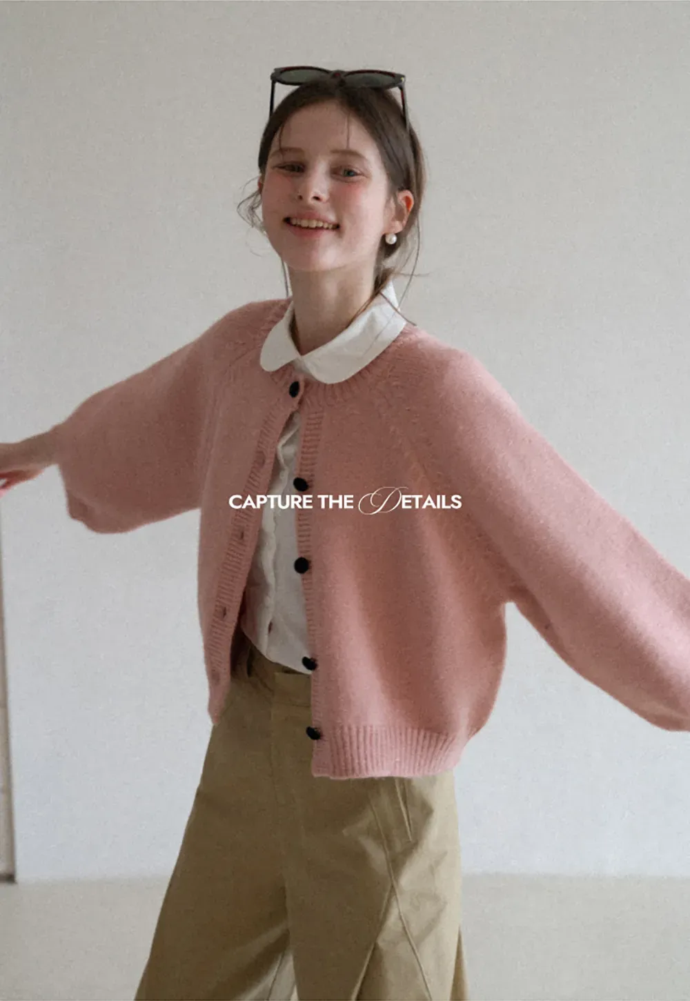 Soft knit cardigan with button front and relaxed fit