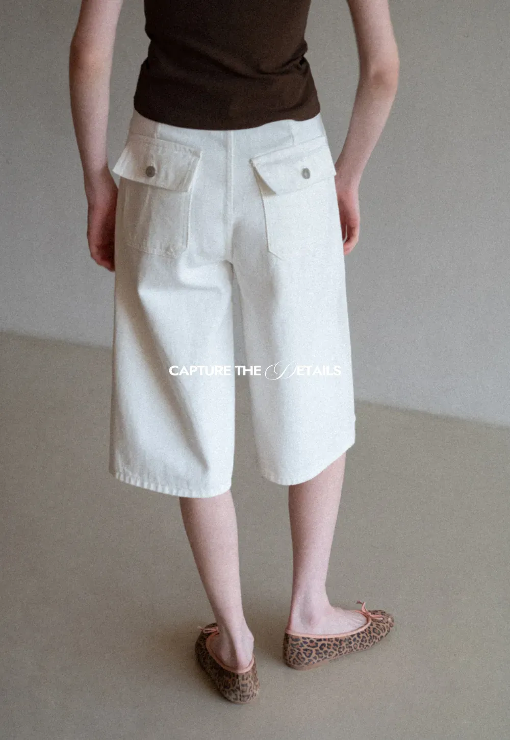 Wide Leg Denim Shorts with Belt and Back Pockets