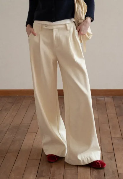 Dark Denim Wide-Leg Pants