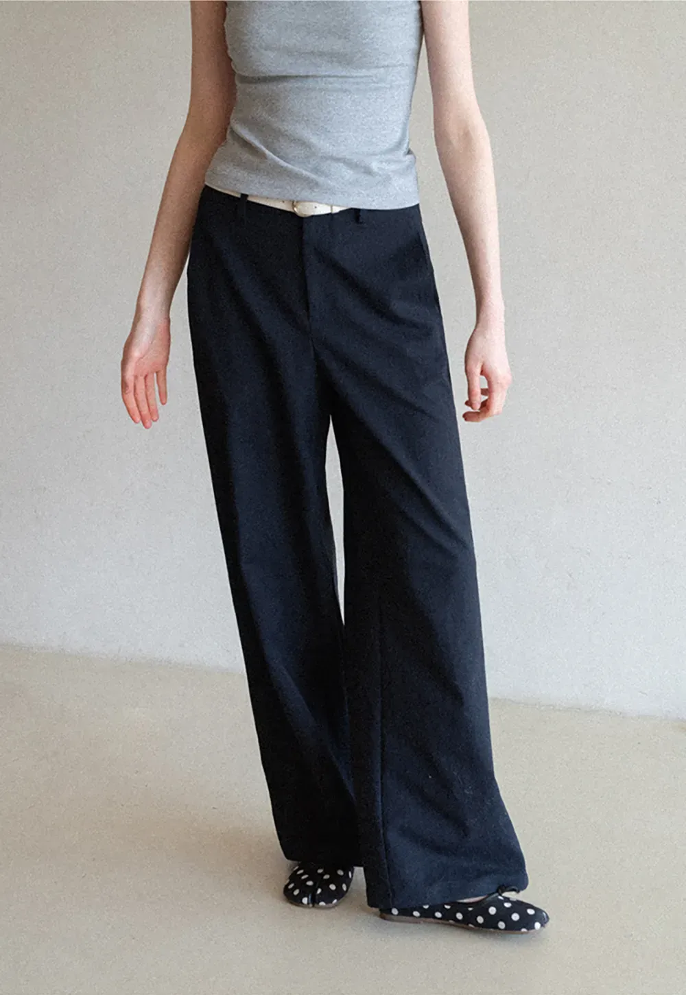 Wide Leg Casual Pants with Front Pockets