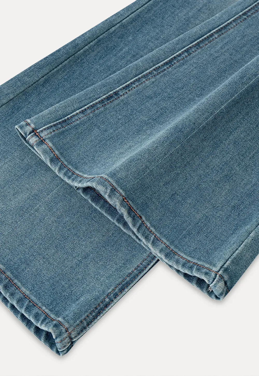 Flared Cut Denim Jeans with High Waist