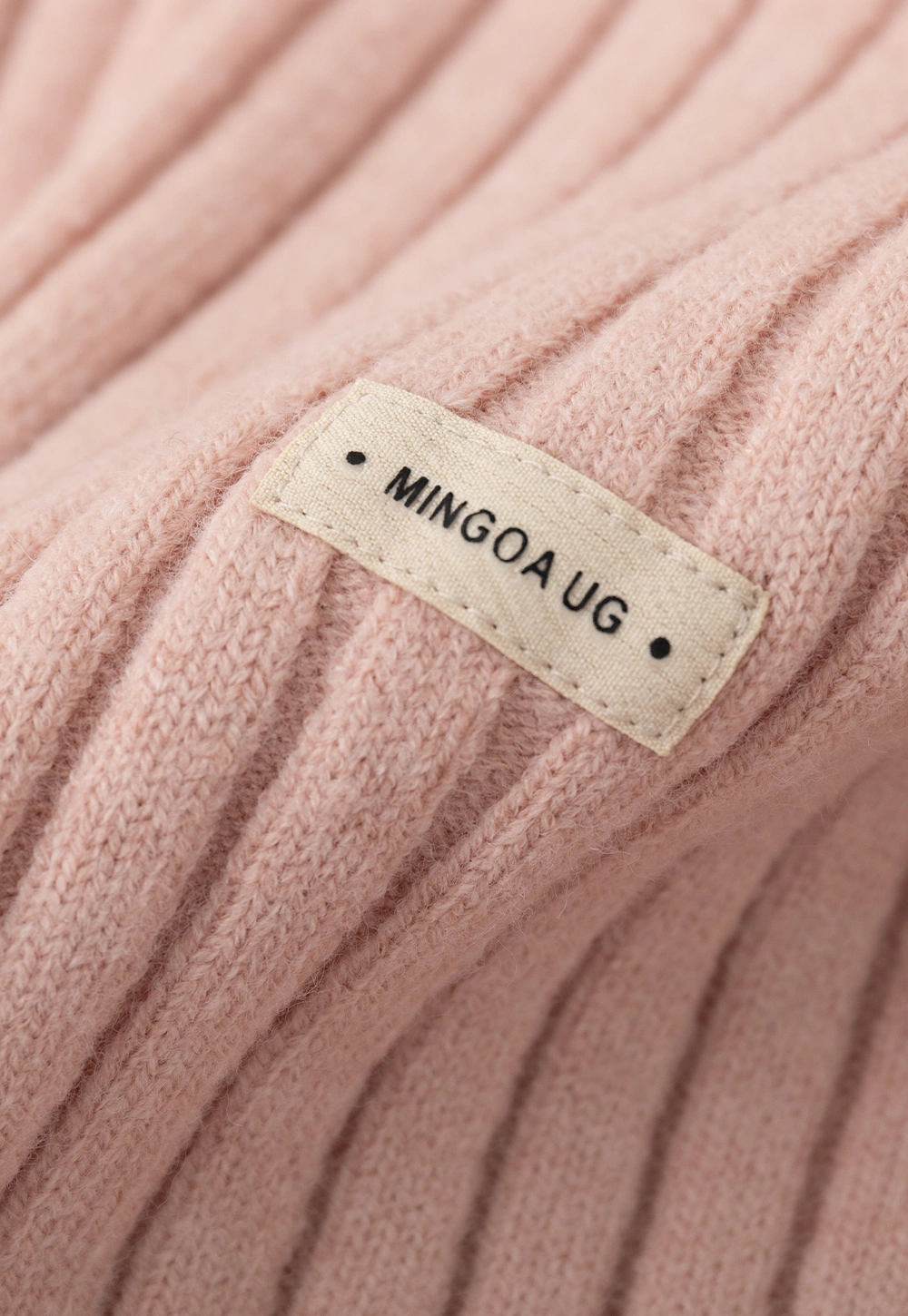 Ribbed Knit Cropped Sweater with Branding