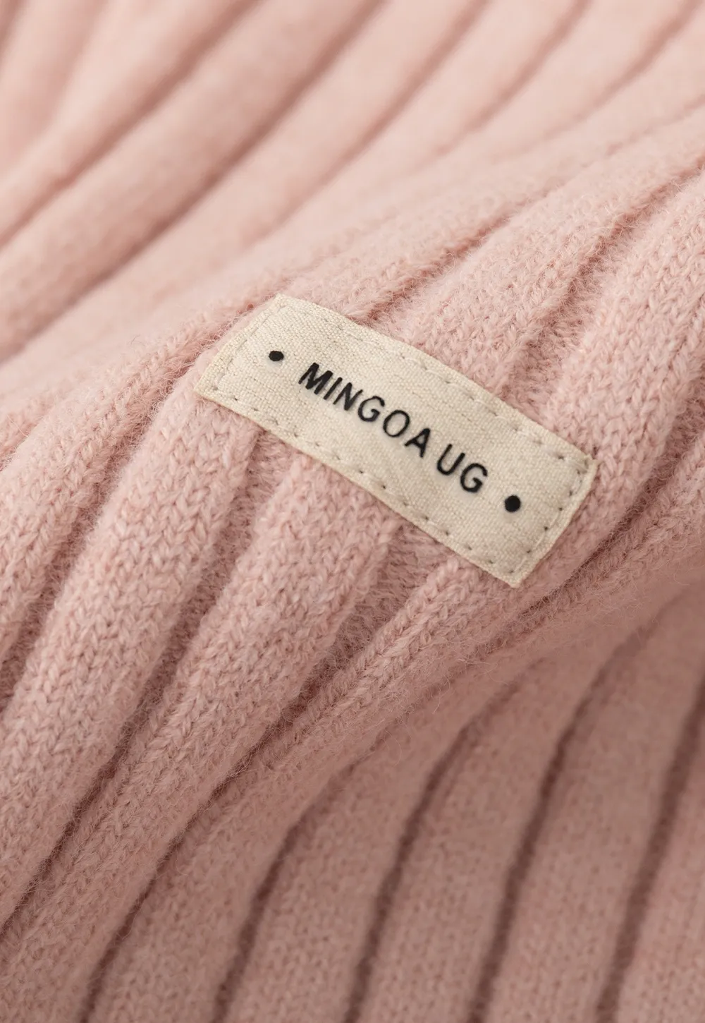 Ribbed Knit Cropped Sweater with Branding