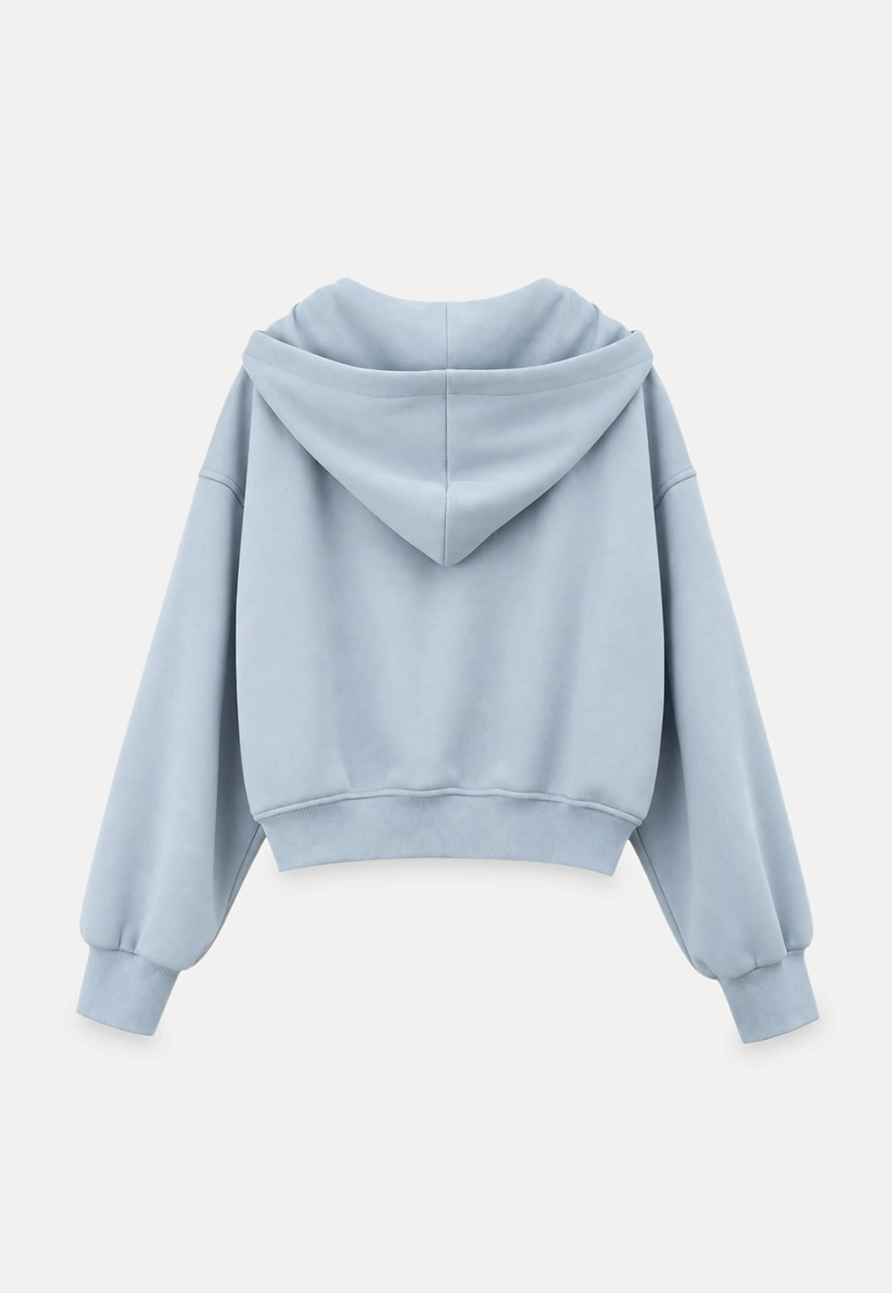 Oversized Cropped Hooded Sweatshirt