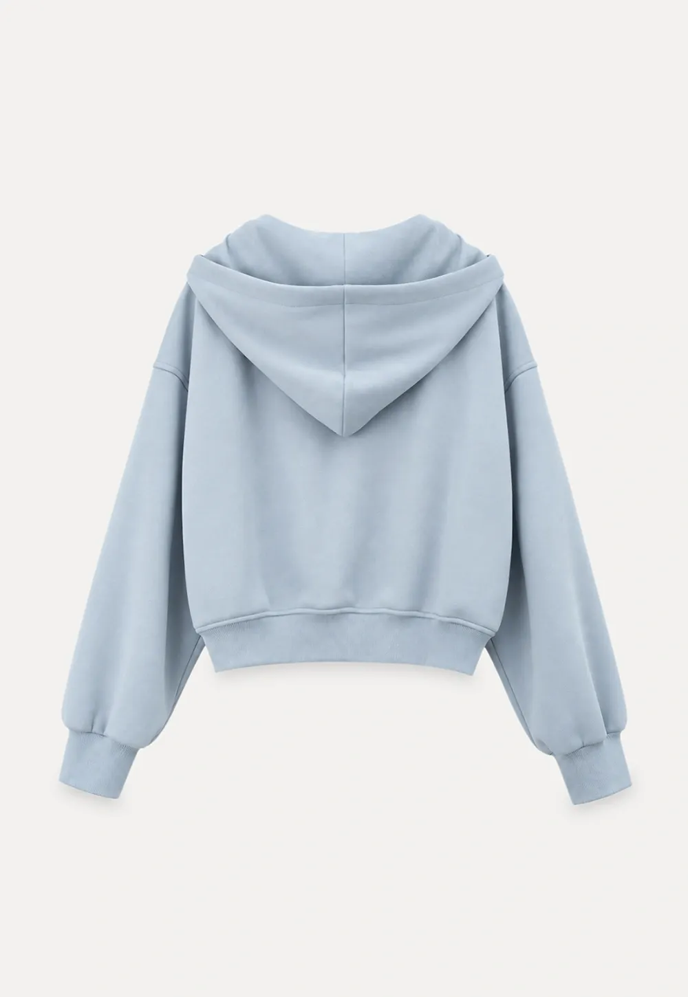 Oversized Cropped Hooded Sweatshirt