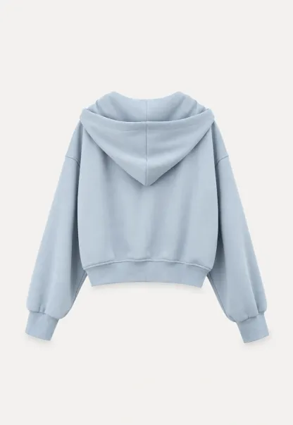 Oversized Cropped Hooded Sweatshirt
