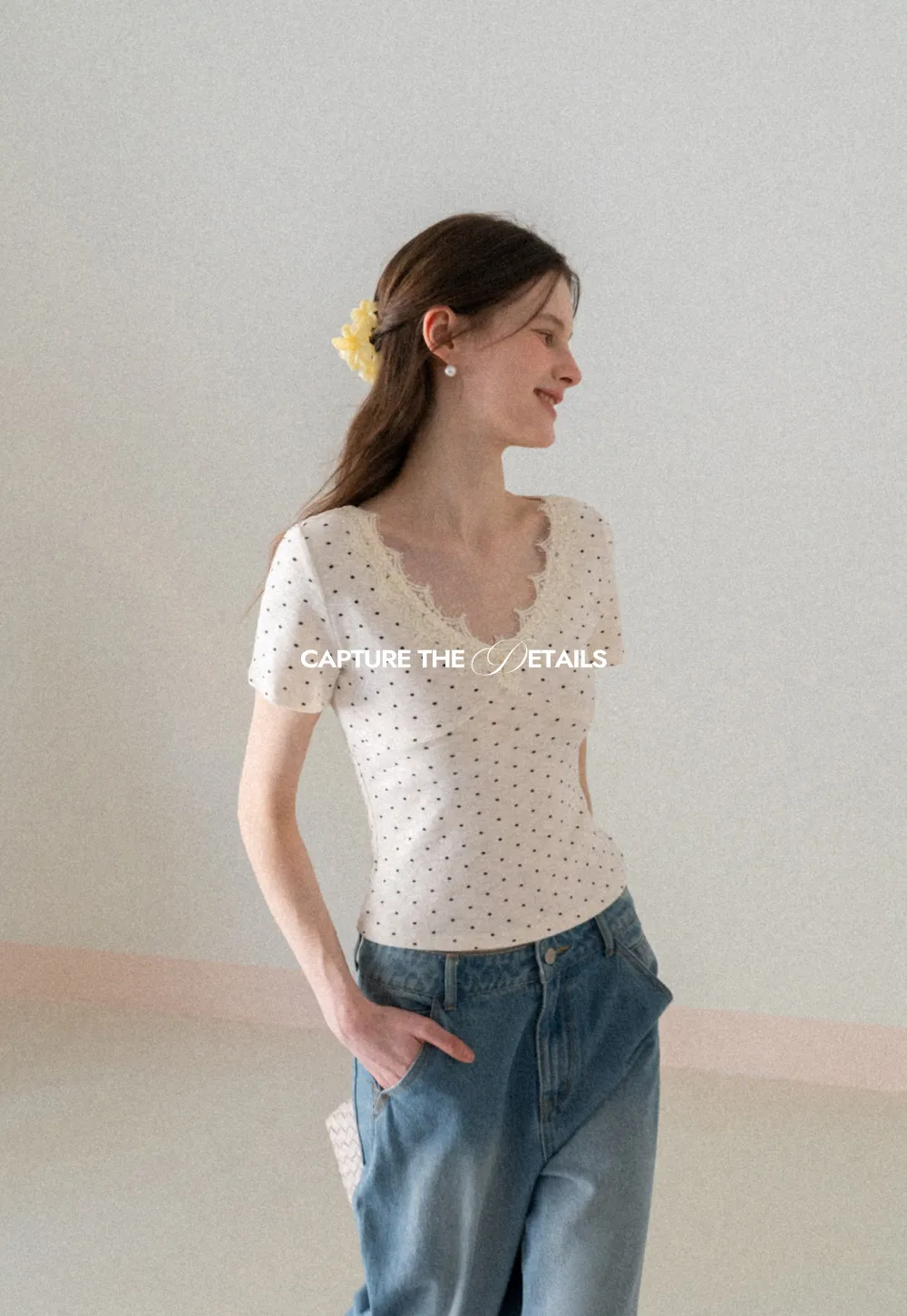 Polka Dot Short Sleeve T Shirt