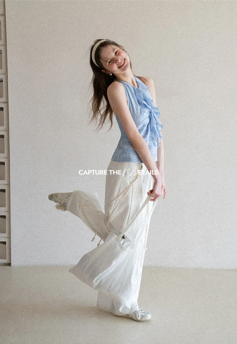 Casual Pants with Wide Legs and Pleats