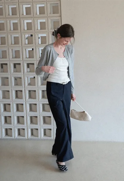 Lightweight Knit Cardigan with Button Front