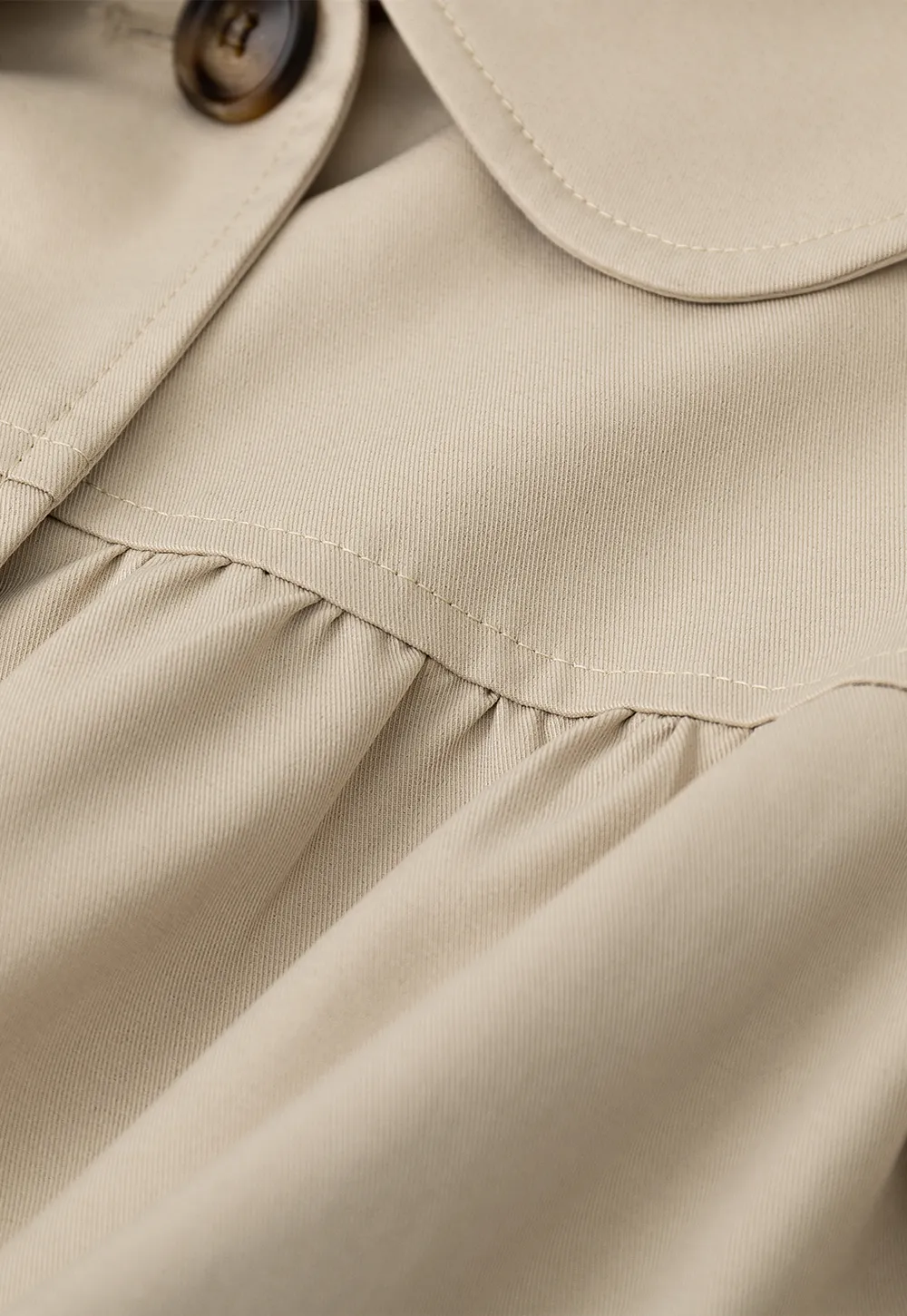 Short Jacket with Peter Pan Collar and Buttons