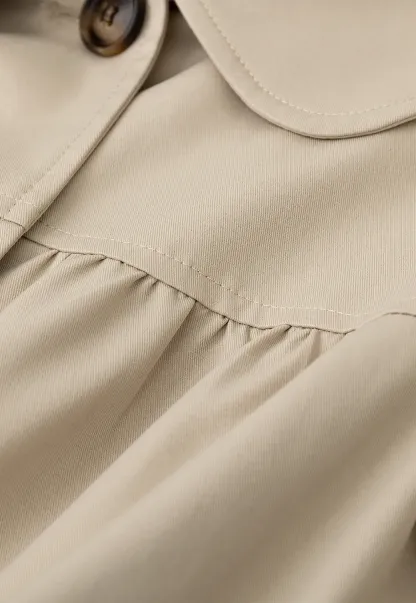 Short Jacket with Peter Pan Collar and Buttons