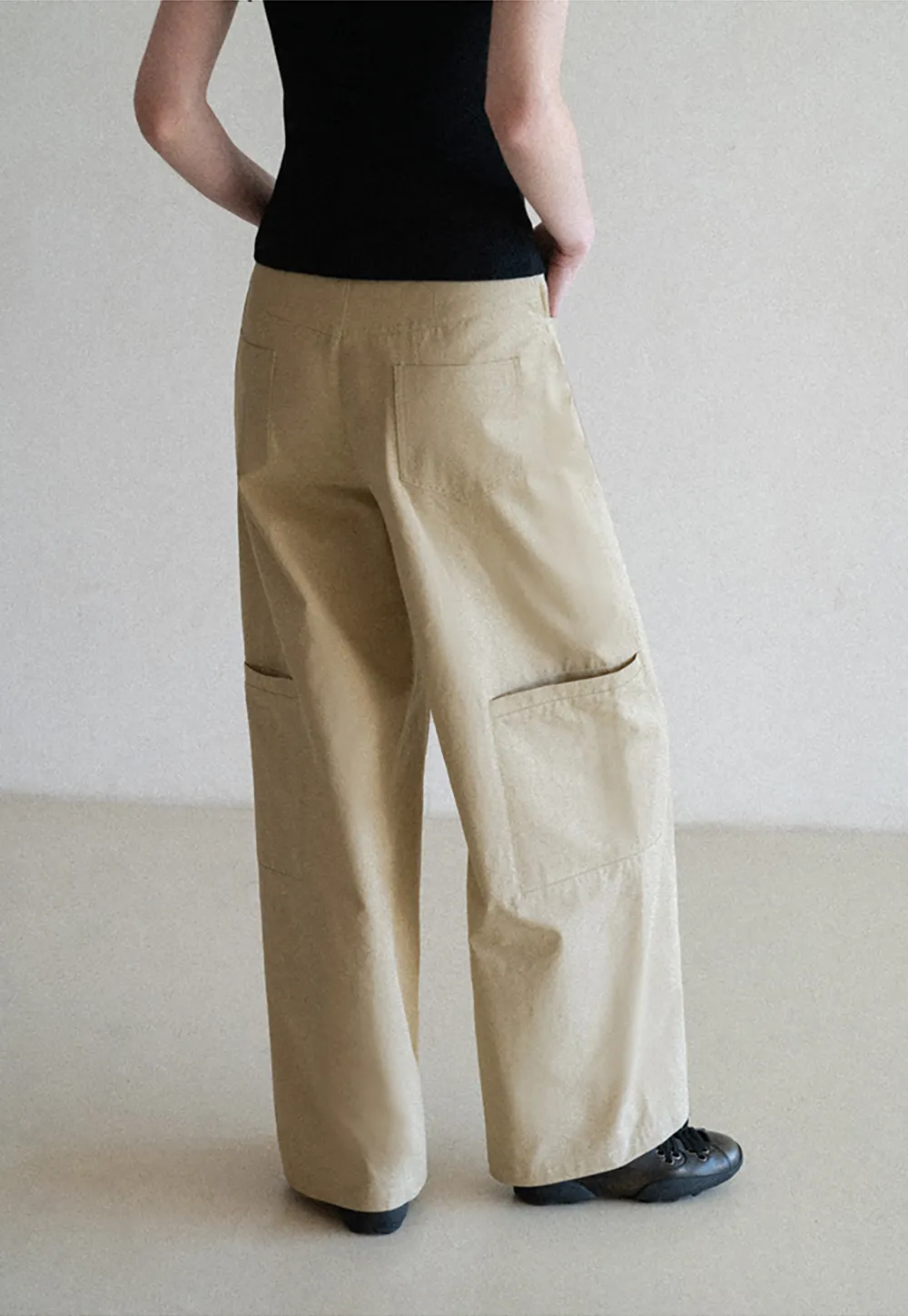 Wide Leg Casual Pants with Front Pockets