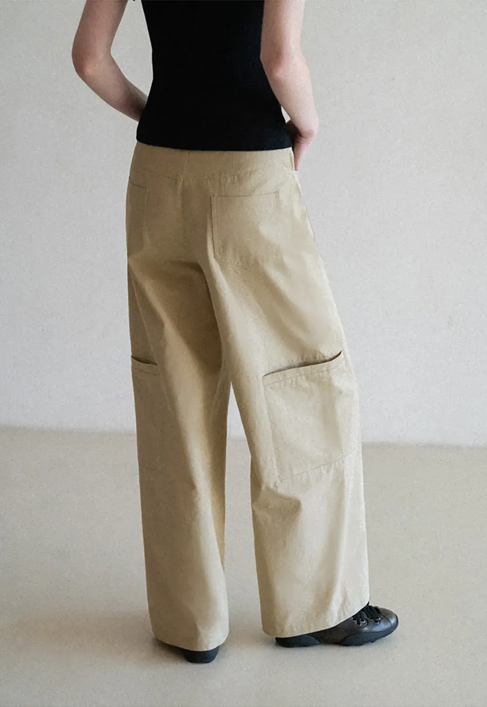 Wide Leg Casual Pants with Front Pockets