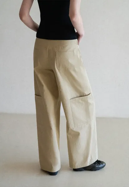 Wide Leg Casual Pants with Front Pockets