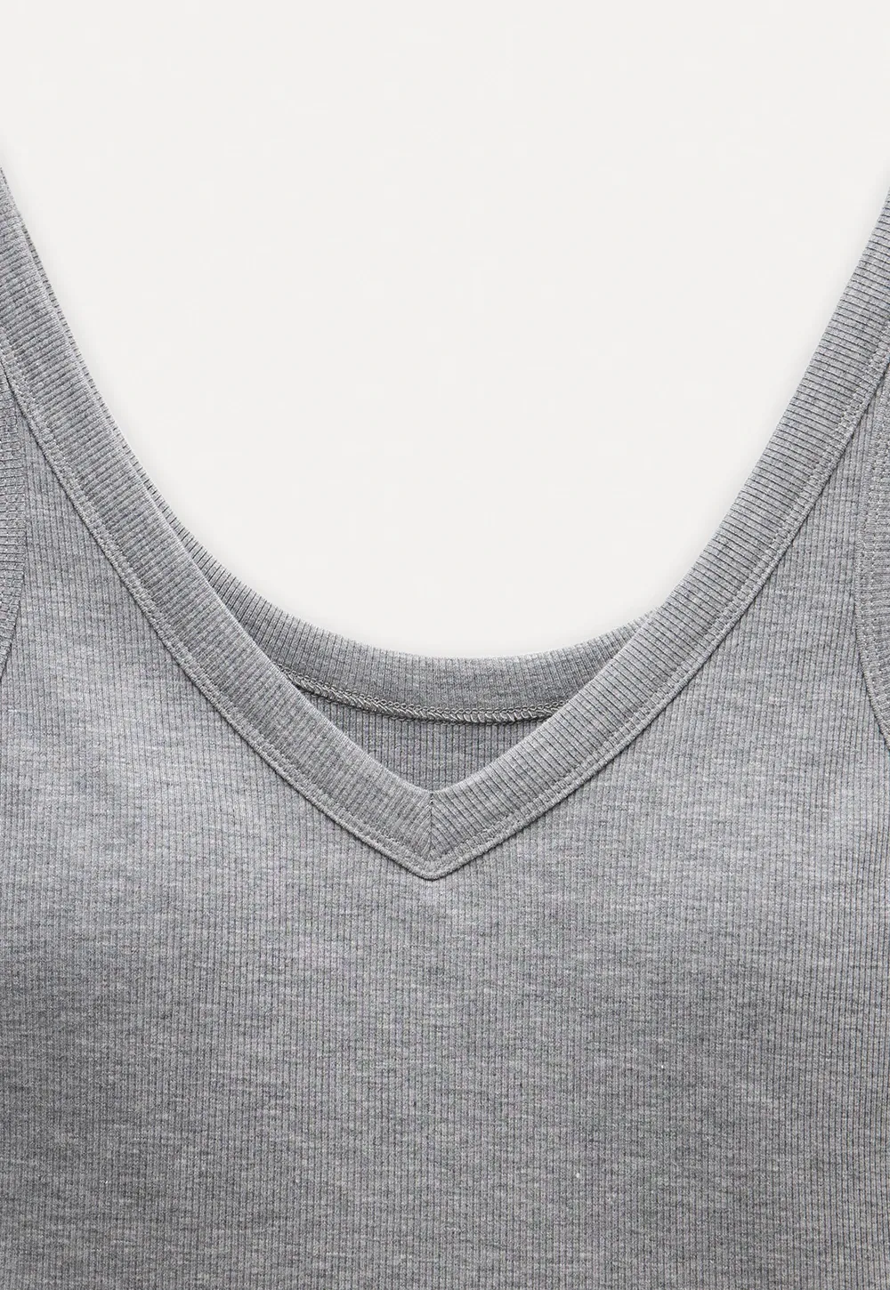 Women’s V-Neck Ribbed Knit Tank Top Sleeveless Basic Cami