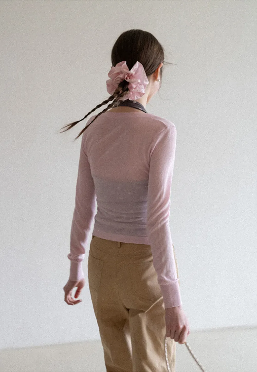 Woolen Knit Sweater and Polka Dot Tank Top