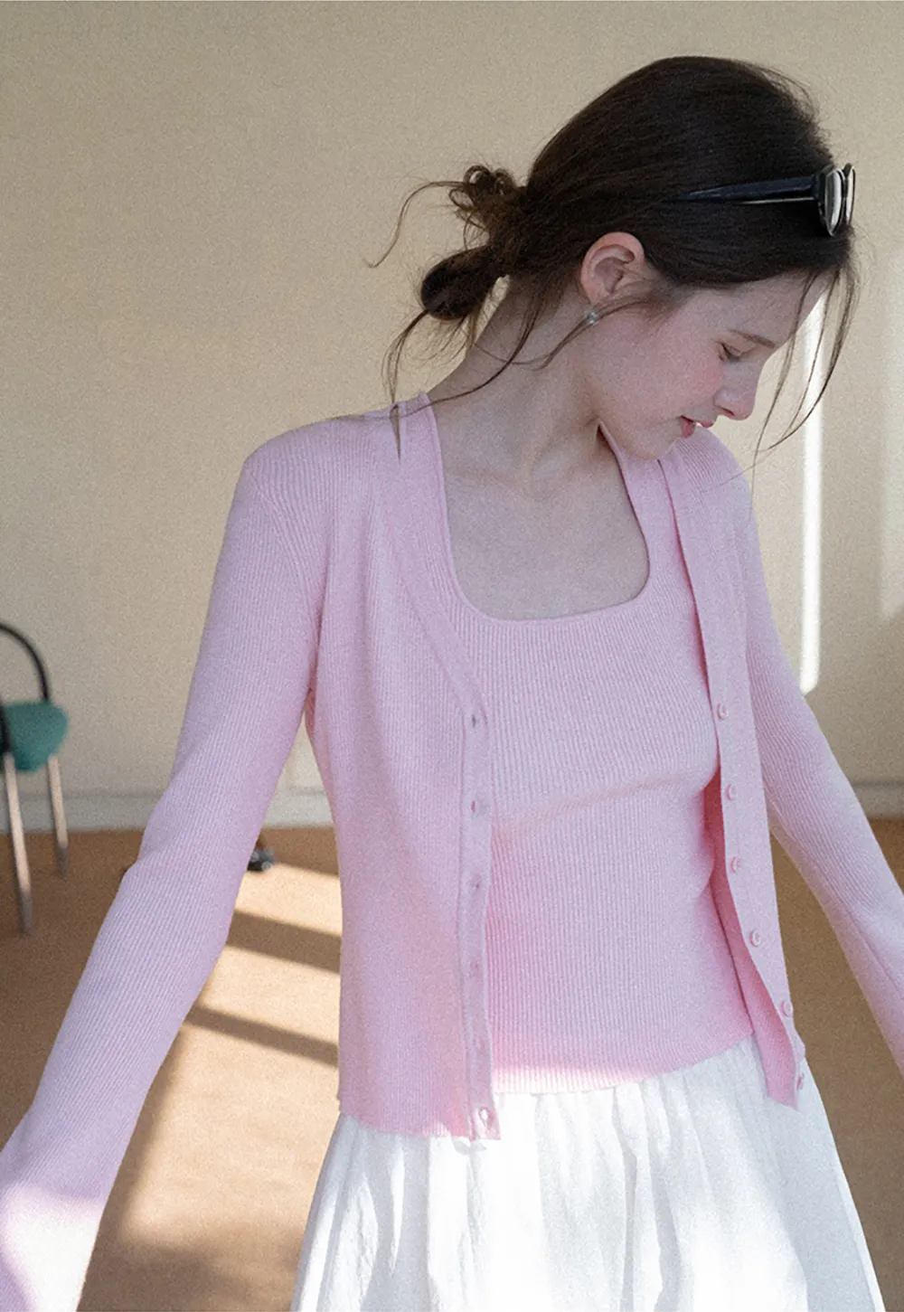 Elegant Flared Skirt with Lace Trim