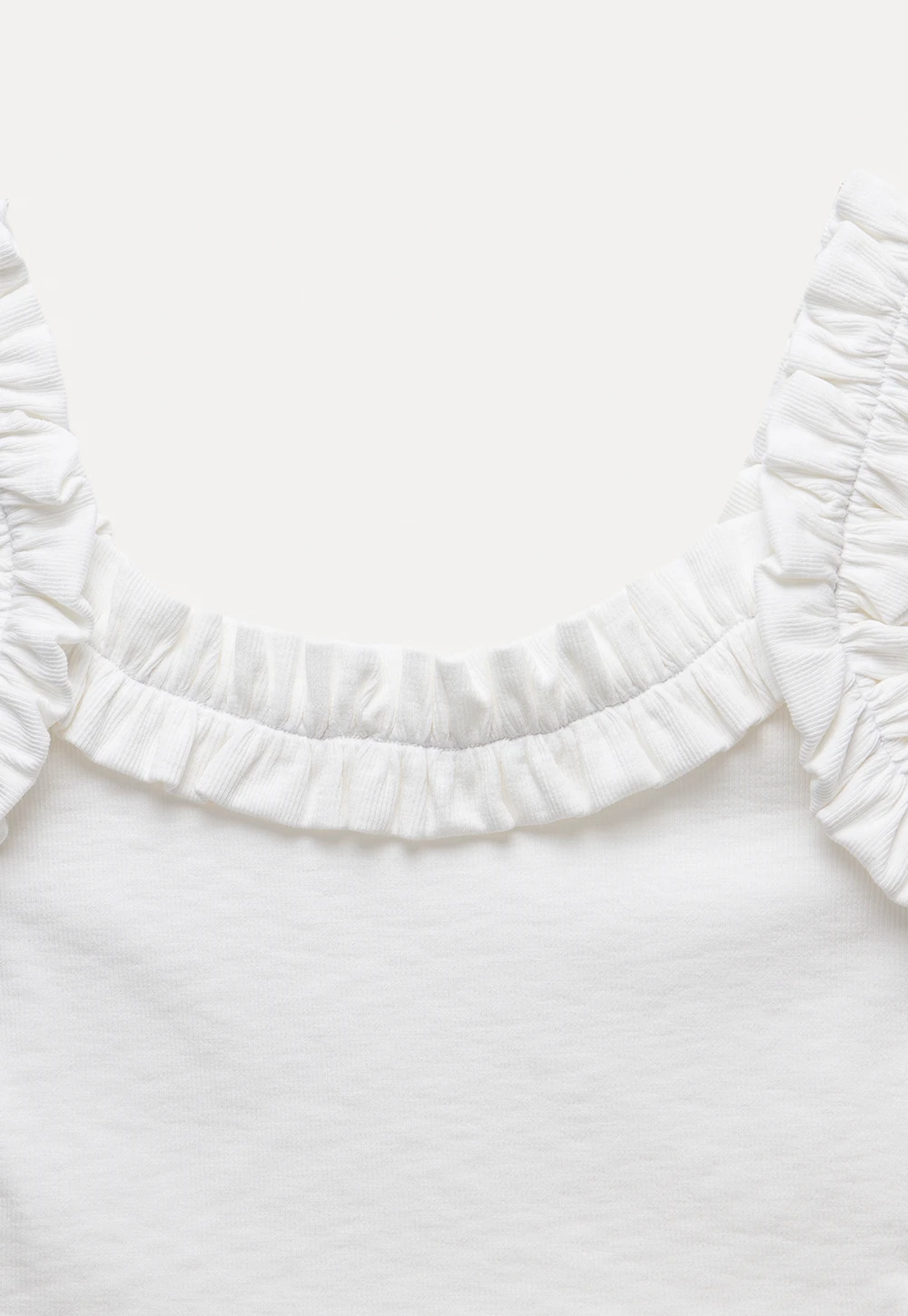 Ruffle Strap Fitted Tank Top