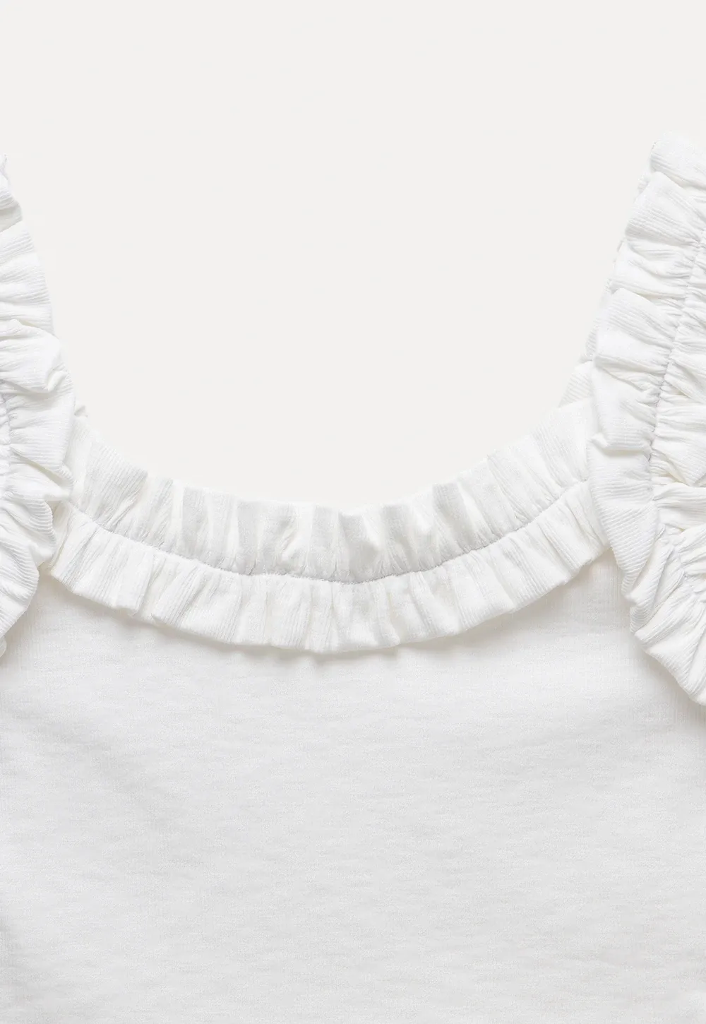 Ruffle Strap Fitted Tank Top