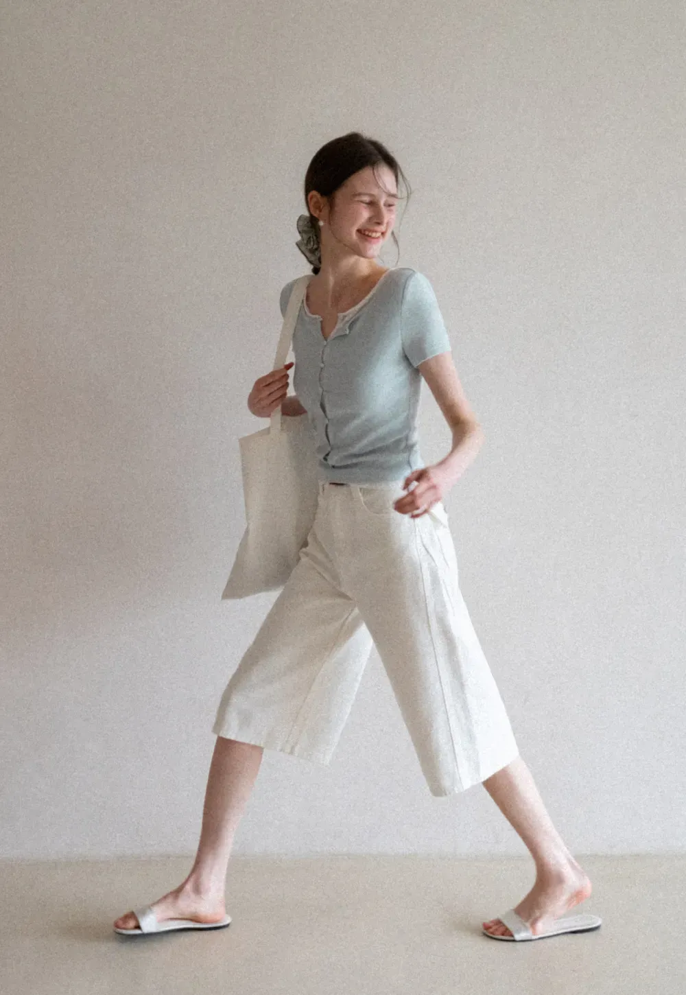 Short Sleeve T Shirt with Lace Trim