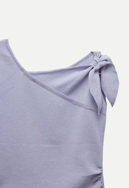 Asymmetrical One-Shoulder Tie Tank
