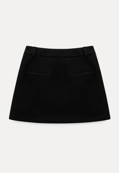 Elegant High Waist Mini Skirt with Belt Detail