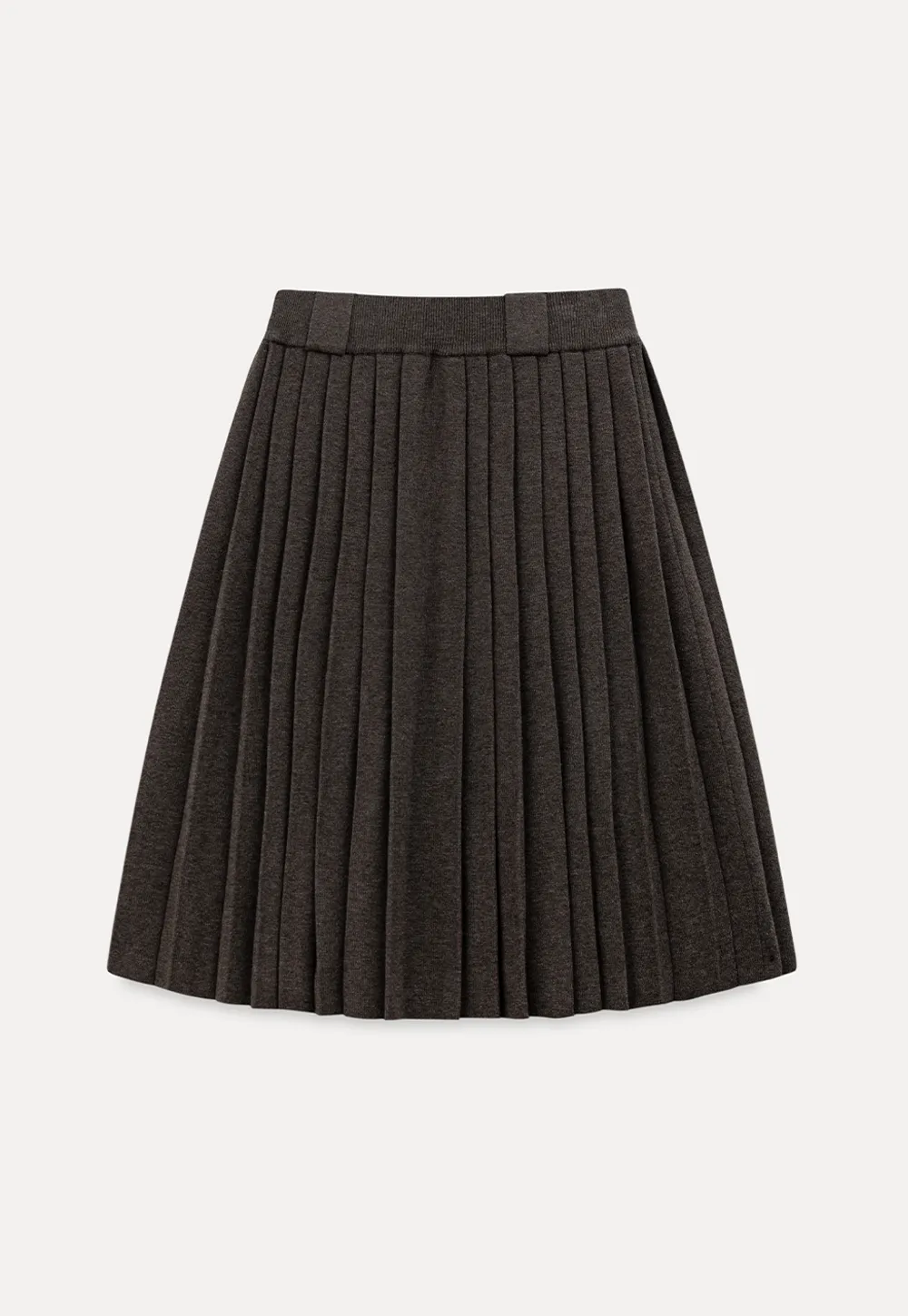 Classic Pleated Skirt in Dark Gray