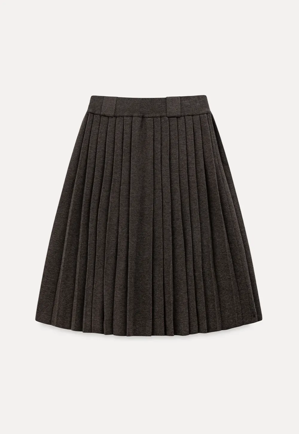 Classic Pleated Skirt in Dark Gray